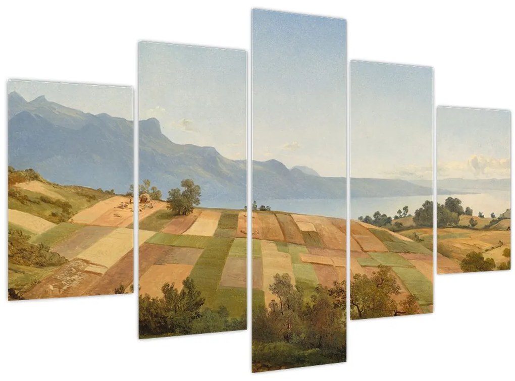 Obraz - Alexandre Calame, Swiss Landscape, reprodukcia (150x105 cm)