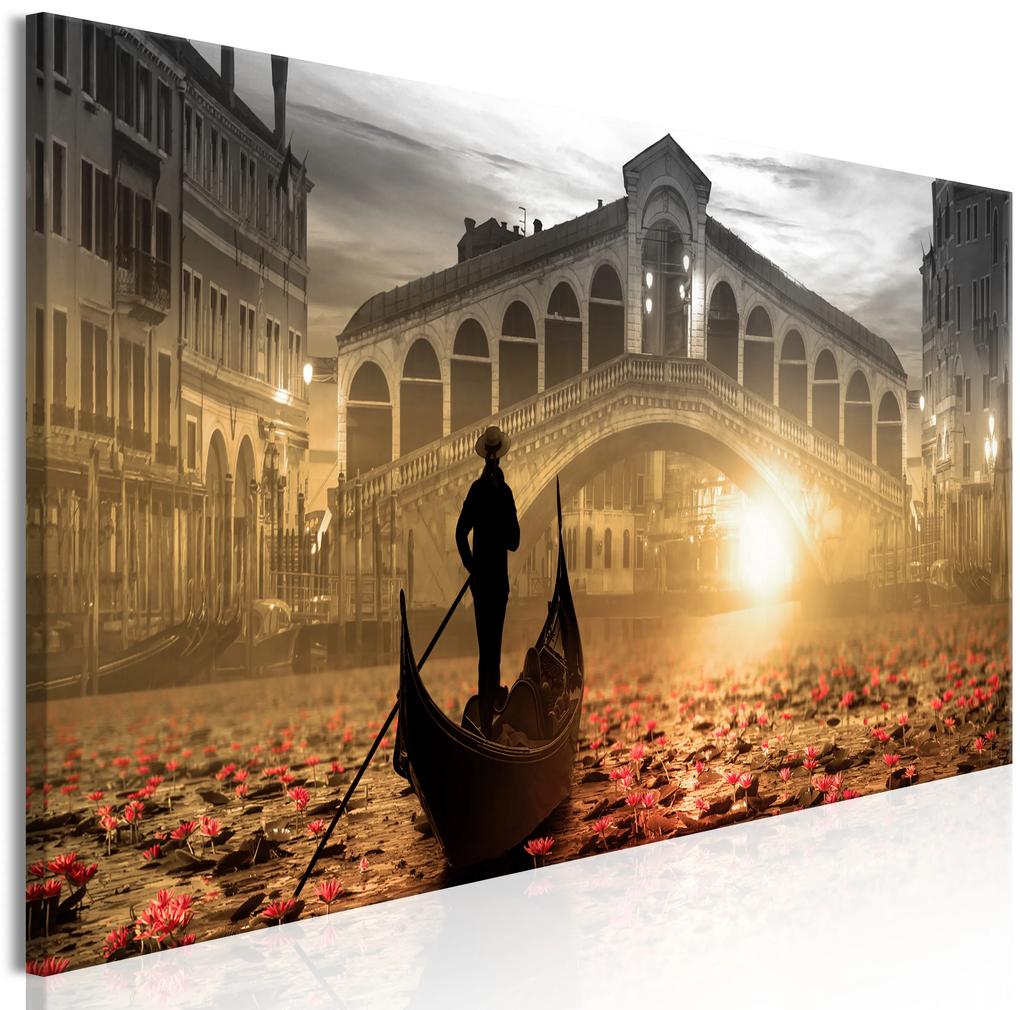 Artgeist Obraz - Magic Venice (1 Part) Narrow Orange Veľkosť: 150x50, Verzia: Premium Print