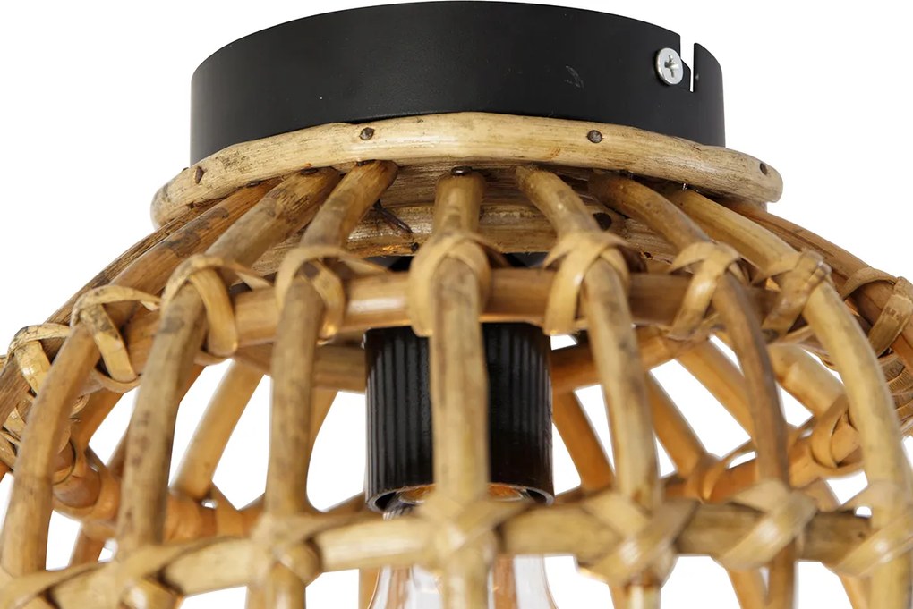 Rustikálne stropné svietidlo bambus 25 cm - Canna