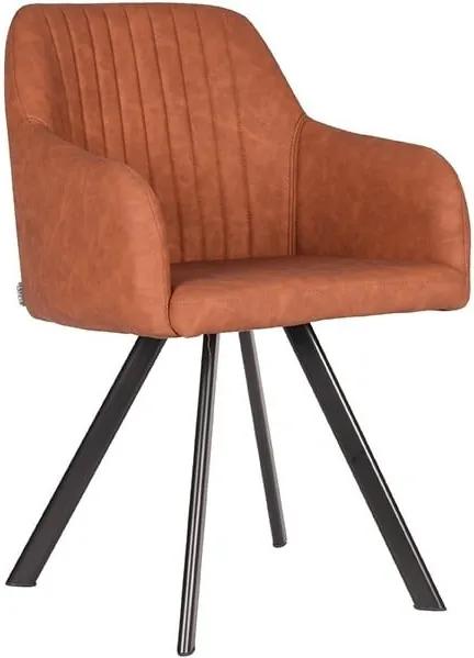 Koňakovo-hnedá jedálenská stolička LABEL51 Floor