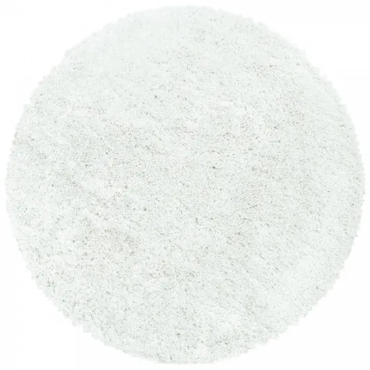 Koberec Fluffy Super Soft biely kruh