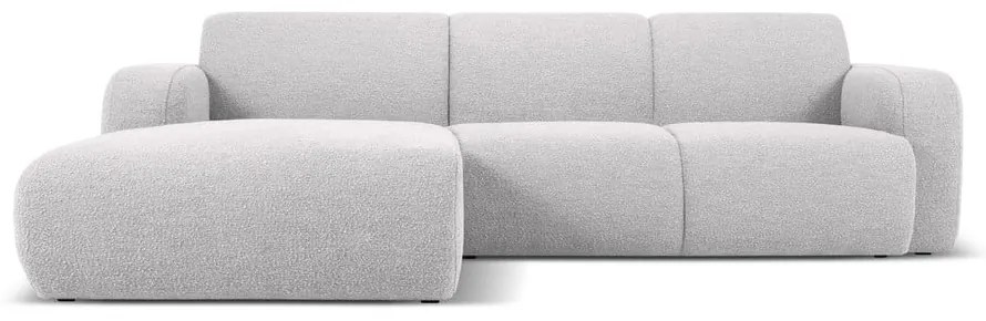 Svetlosivá rohová pohovka z textílie bouclé (ľavý roh) Molino – Micadoni Home