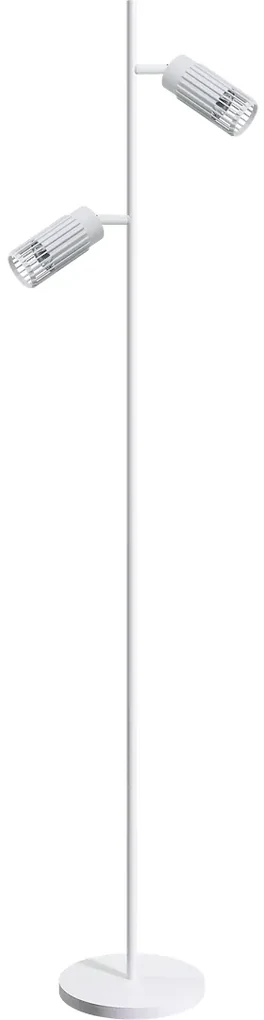 Stojacia lampa Vertical, 2x biele kovové tienidlo, w