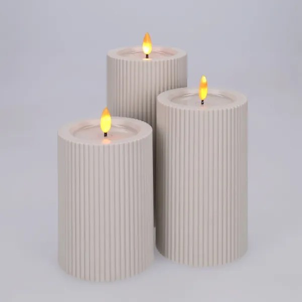 BRILAGI - SADA 3x LED Sviečka LED/3xAAA krémová