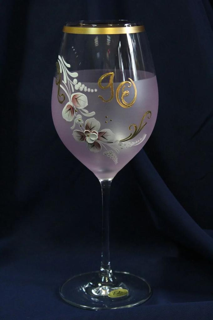 Výročný pohár na 90. narodeniny VÍNO - ružový 2. (470 ml)