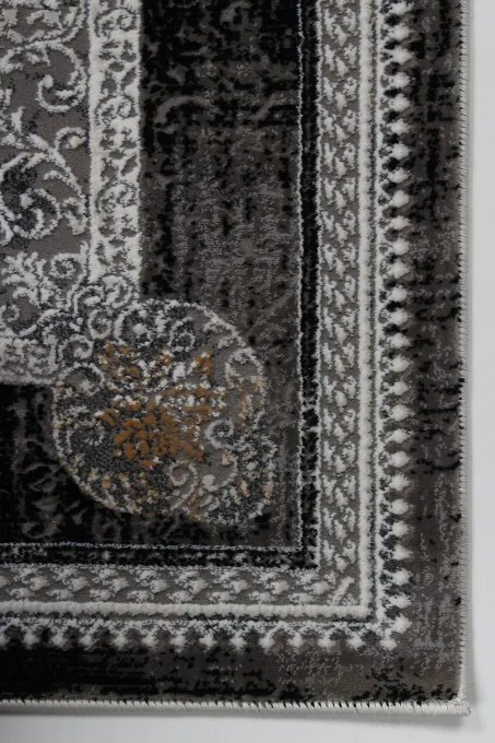 Koberec Tender 27145A VELVET čierny / svetlosivý