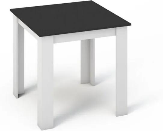 >> >> KONGI jedálenský stôl 80, biela/čierna
