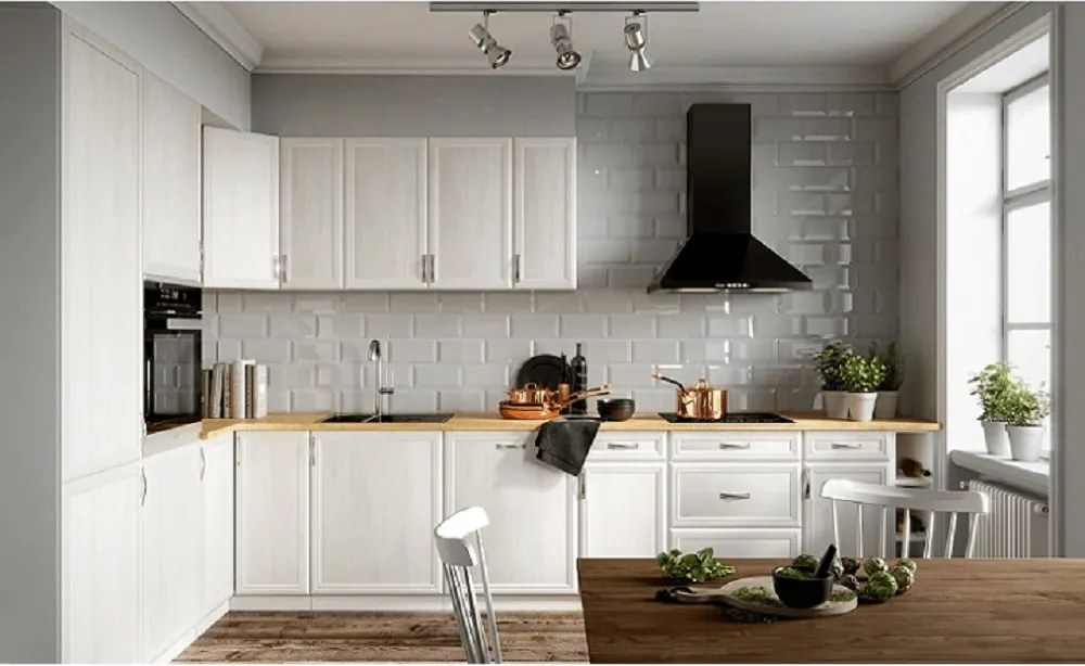 Horná kuchynská skrinka Sicilia G80K - biela / sosna Andersen