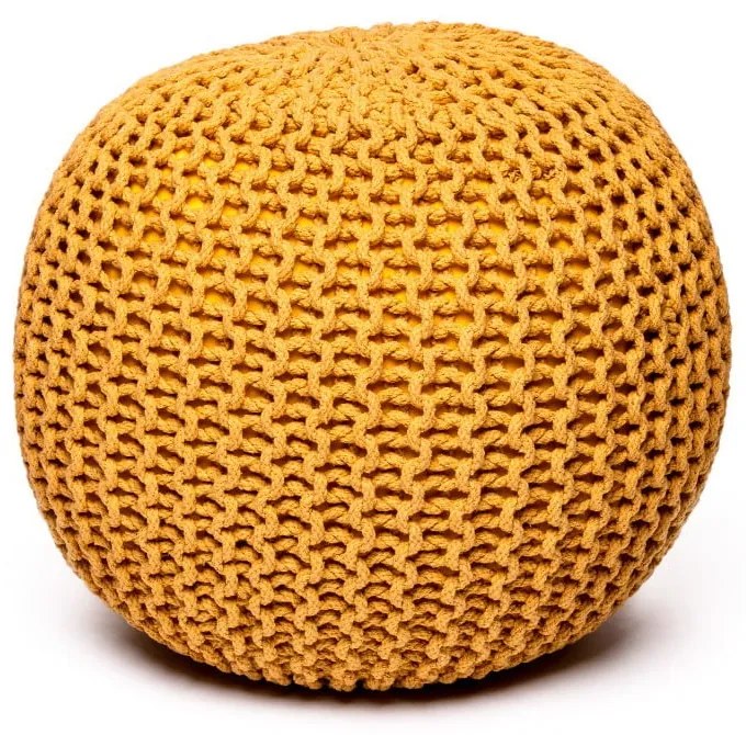 Horčicovožltý puf na sedenie Bonami Essentials Jagger