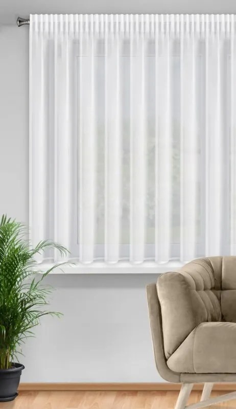 Dekorstudio Záclona DALIA s riasiacou páskou 350x150 cm - biela