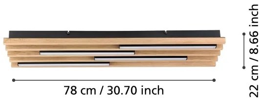 Eglo 390428 - LED Stmievateľné stropné svietidlo MARREIRA 4xLED/9W/230V 3000K