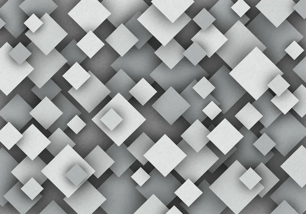 Fototapeta - Šedé štvorce (254x184 cm)