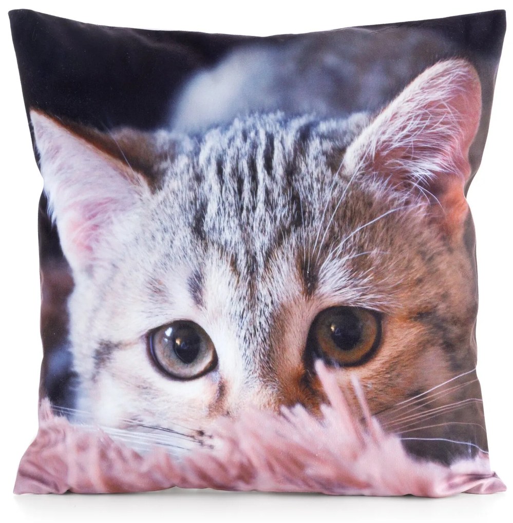 DETSKÁ DEKORAČNÁ OBLIEČKA NA VANKÚŠ ANIMAL75 45X45 CM VZOROVANÁ