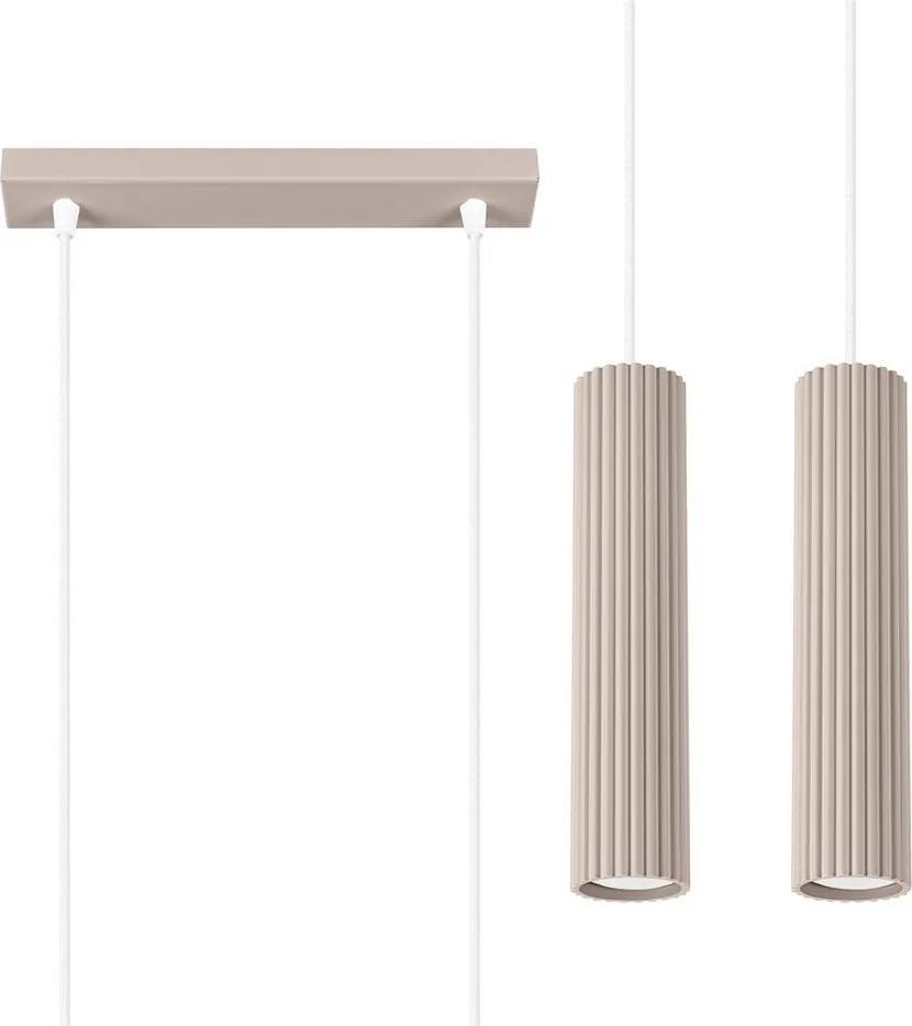 Taupe kovové závesné svietidlo Gleam – Sollux