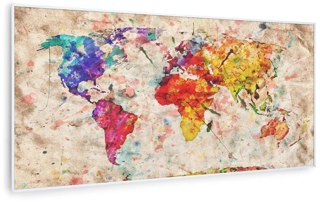 Klarstein Wonderwall Air Art Smart, infračervený ohrievač, 120 x 60 cm, 700 W, farebná mapa