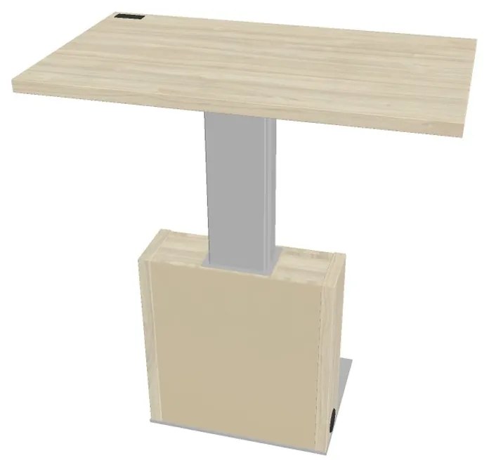 Výškovo nastaviteľný rokovací stôl Verno+ S 120 x 70 cm, agát / vanilka