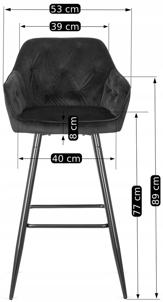 PROXIMA.store - Čalúnené barové kreslo SALEM FARBA: béžová
