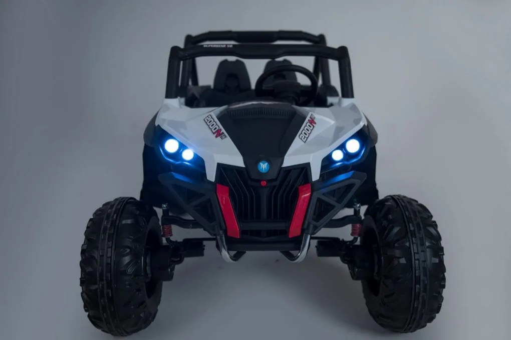 RAMIZ ELEKTRICKÁ AUTÍČKO JEEP UTV - MX - BIELA - 4X4 - 4x45W - 2 x 12V/7Ah - 2023