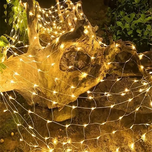 Vianočná sieťová svetelná reťaz teplá biela 100 LED 100x200cm