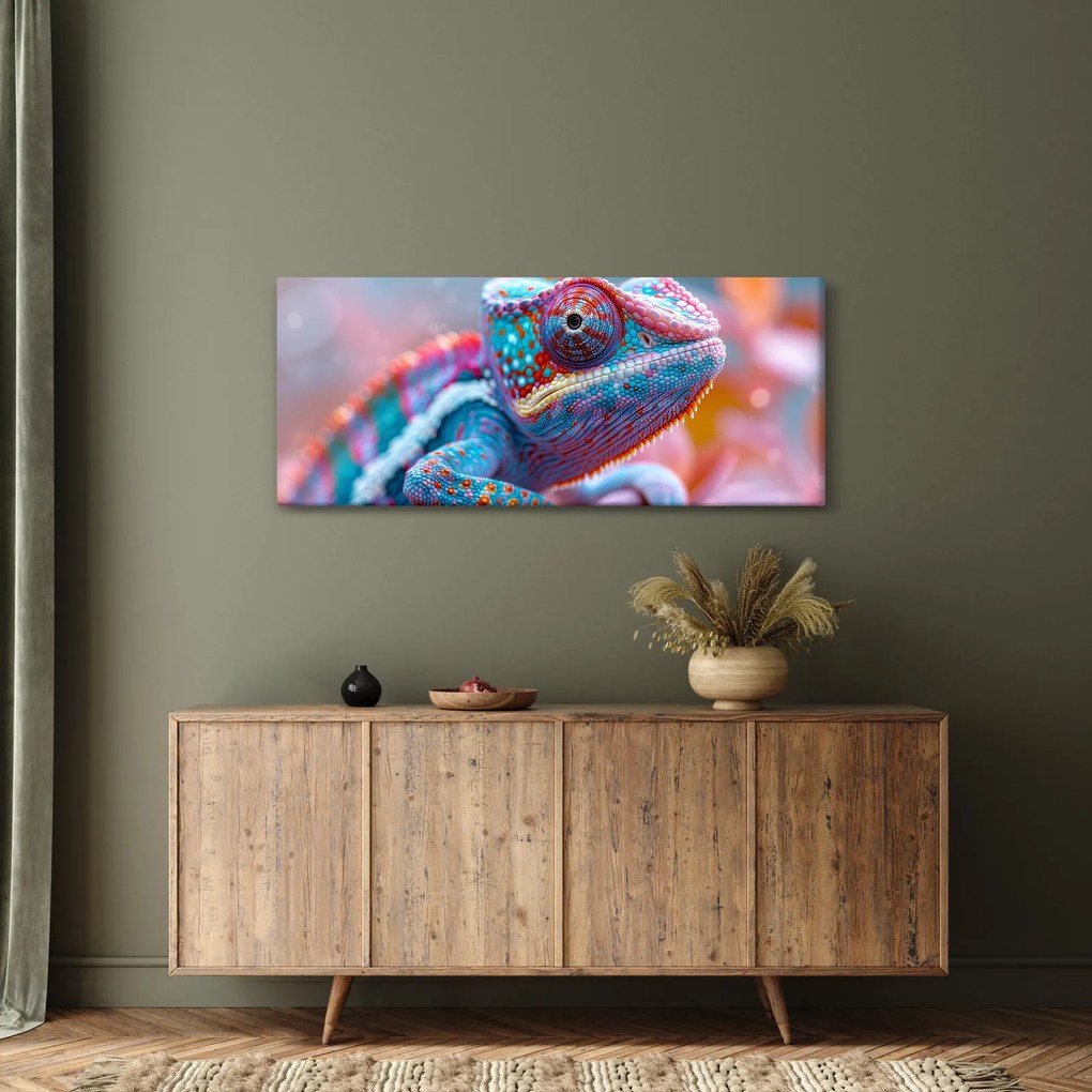 Obraz - Sfarbený chameleón (120x50 cm)