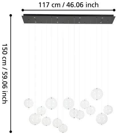 Eglo 390334 - LED Stmievateľný luster na lanku ESPARDELLO 8xLED/4,2W/230V 3000K