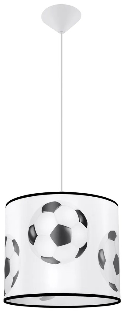 Detské závesné svietidlo Ball A, 1x plastové tienidlo so vzorom, (fi 30cm)