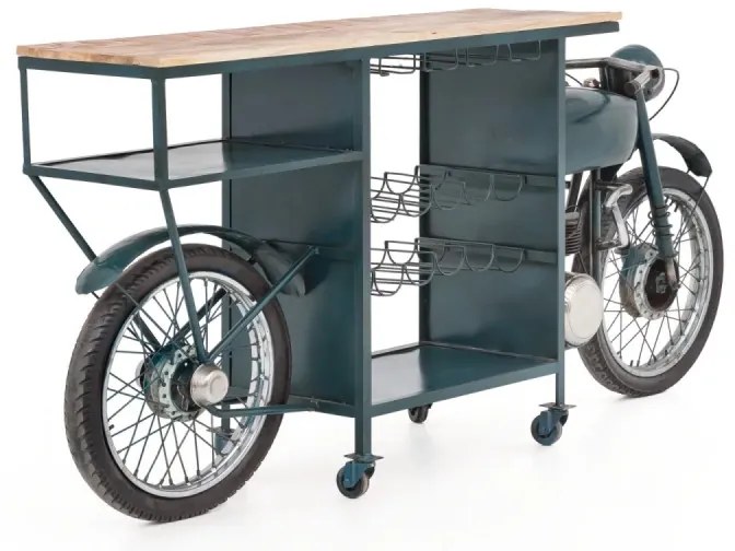furniture-nabytek.cz - Barový stôl Triumph Bike, lakovaný kov, viacfarebný – 218×56×102 cm