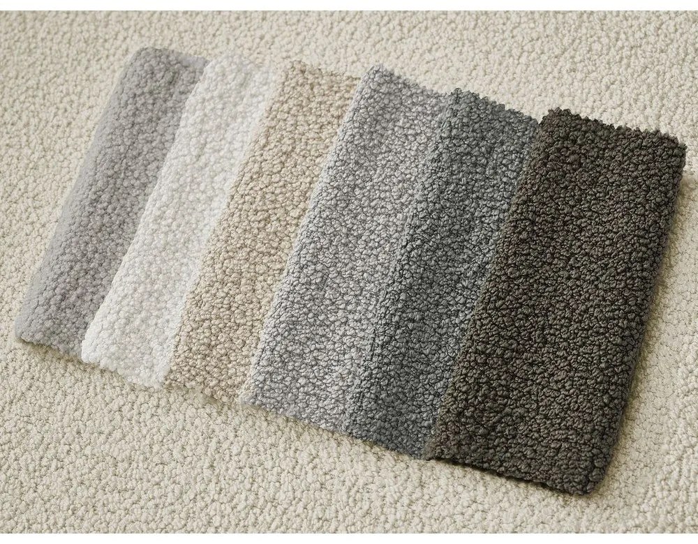 Béžová rohová pohovka z textílie buklé (ľavý roh/s leňoškou) Leonore – Bobochic Paris