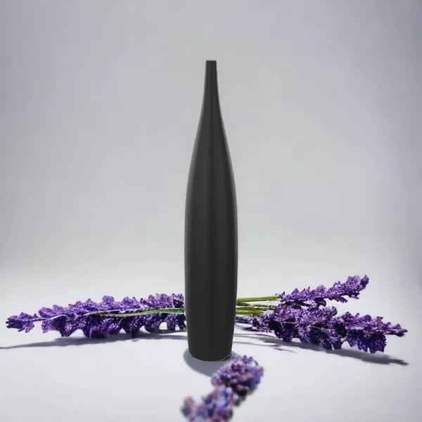 Keramická váza 70 cm, matná čierna