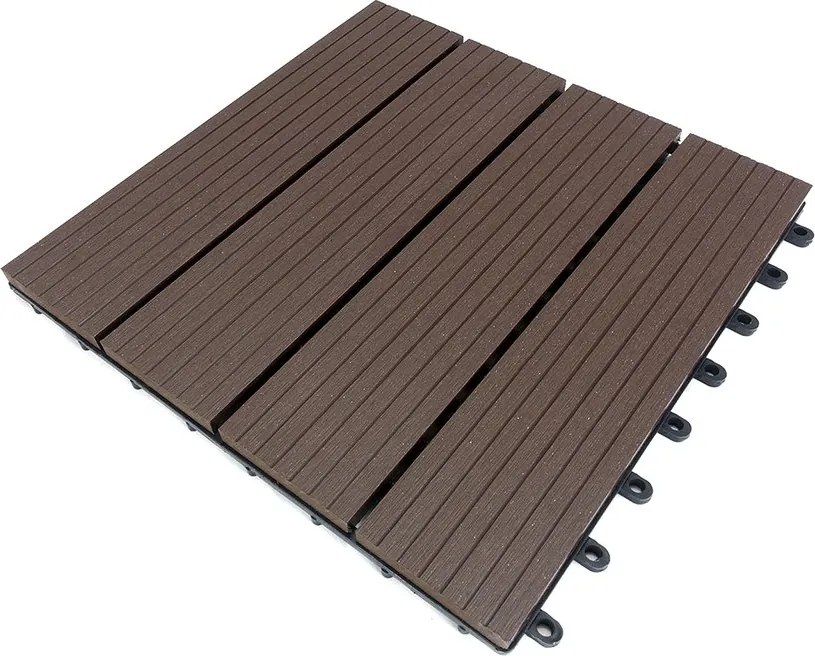 WPC dlaždice LEGI BASE 30 x 30 cm, chocolate