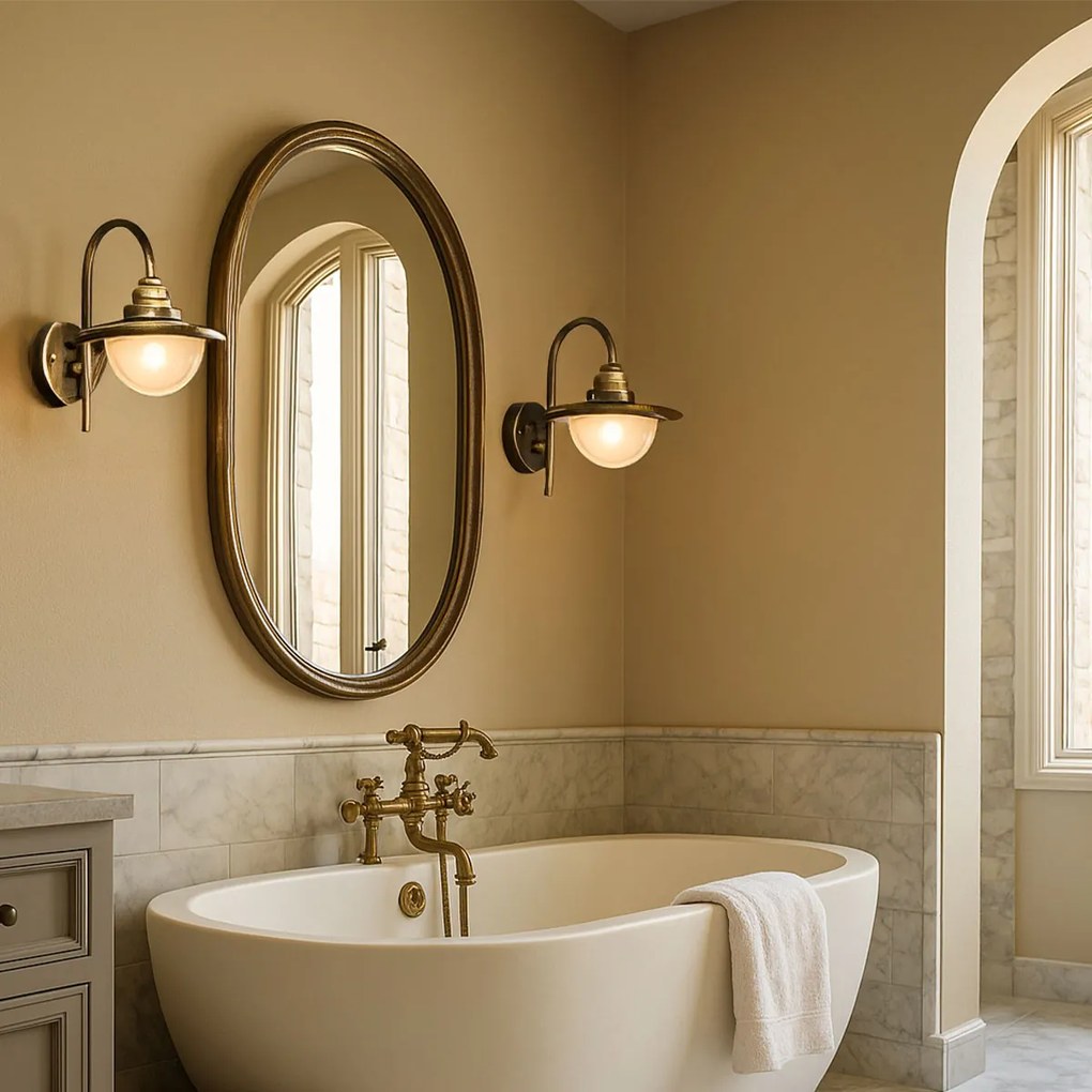 Klasická vonkajšia nástenná lampa starožitné zlato IP44 - Bruges