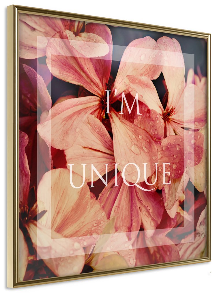 Artgeist Plagát - I'm Unique (Square) [Poster] Veľkosť: 30x30, Verzia: Čierny rám