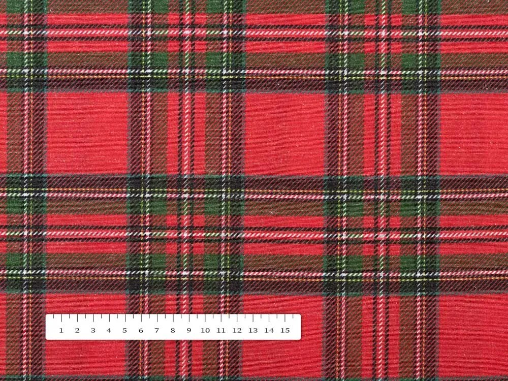 Biante Vianočná dekoračná obliečka na vankúš s lemom PML-078 Červeno-zelené káro 45 x 45 cm