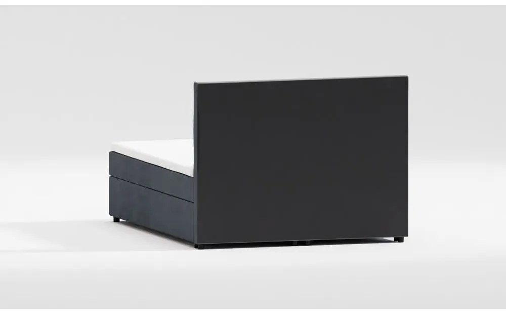 Tmavosivá boxspring posteľ s úložným priestorom 140x200 cm Lola – Ropez