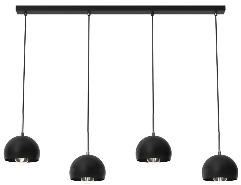 Luster na lanku COOL 4xE27/60W/230V čierna