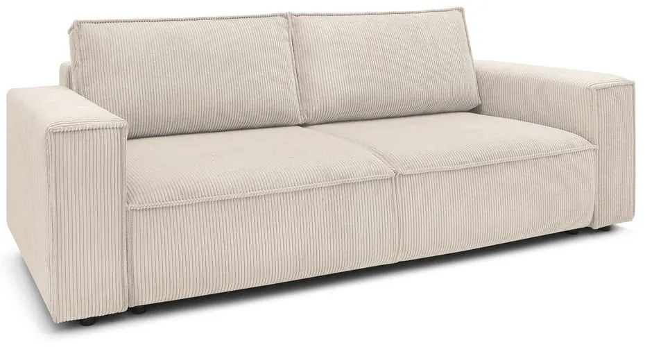 Béžová menčestrová rozkladacia pohovka 245 cm Nihad – Bobochic Paris