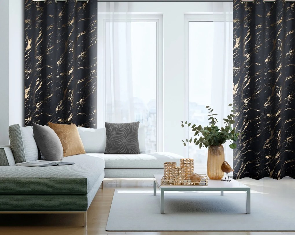 ZATEMŇOVACÍ ZÁVES NA KRÚŽKOCH MOLY 140X250 CM VZOROVANÁ