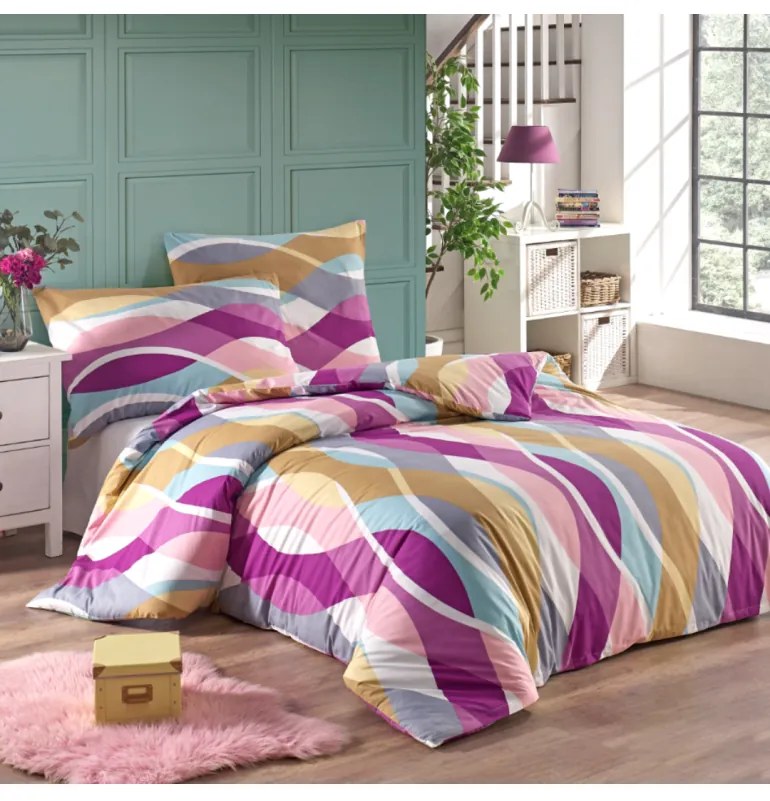 Obliečky bavlnené Label EMI, Francúzsky set1 200x220 + 2x (70x90)