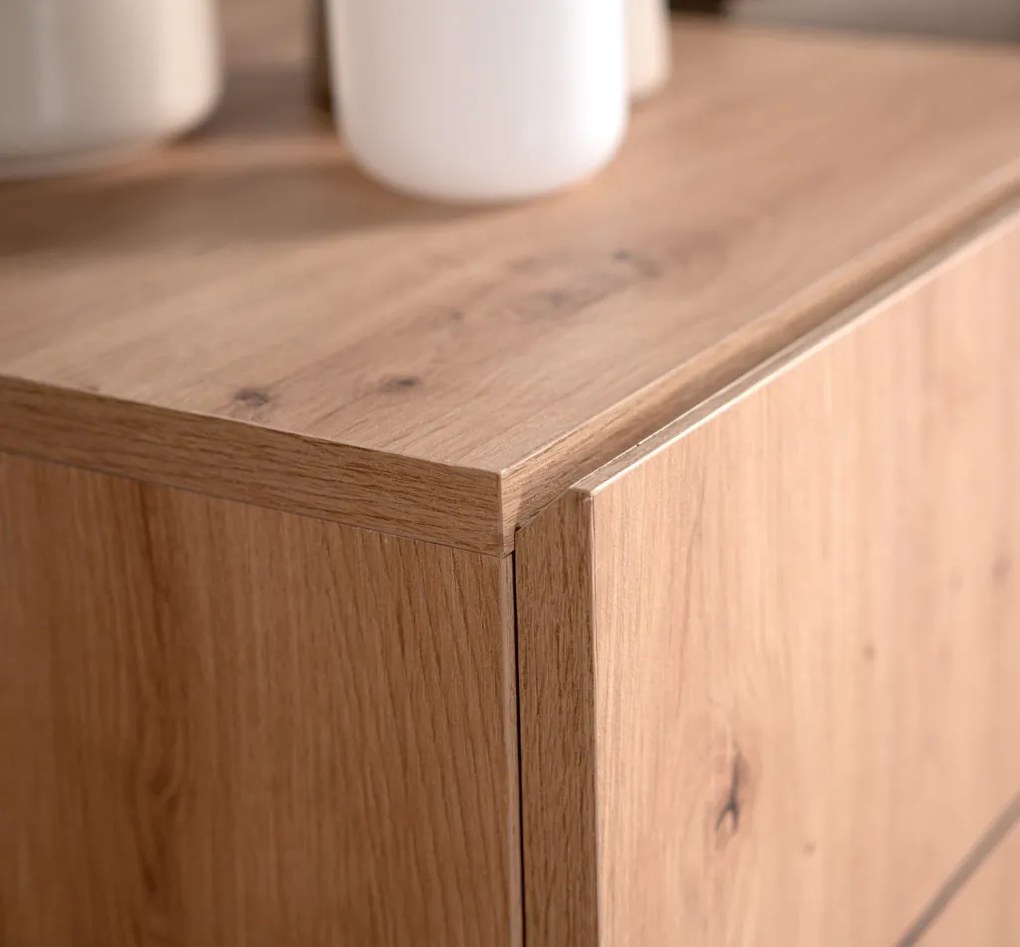 Skrinka 2-dverová Nola, dub artisan/čierna