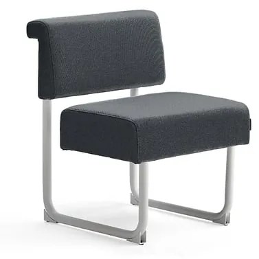 Pohovka START, dĺžka 600 mm, tkanina, antracit, biela