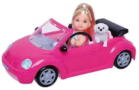 Bábika v aute so psom