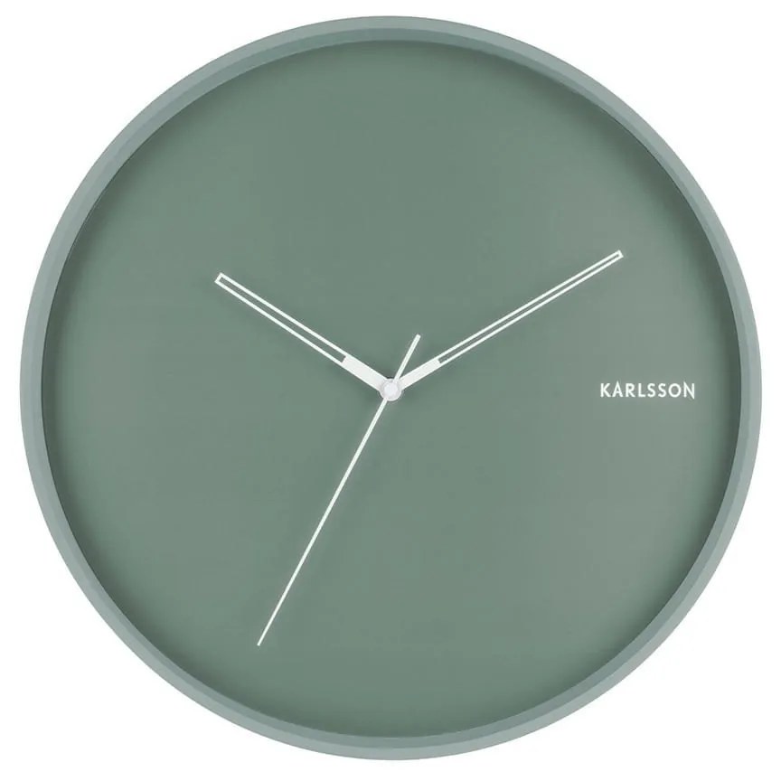 Nástenné hodiny Hue Metal zelená ø 40 cm × 4,5 cm