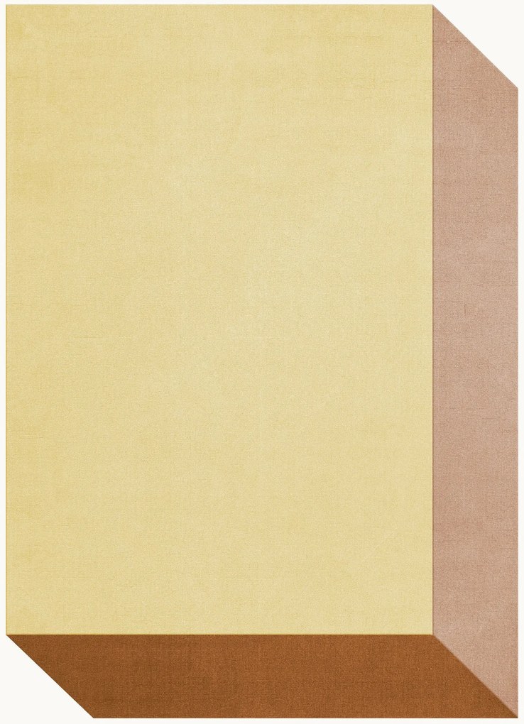 Ručne tkaný vlnený koberec's nízkym vlasom Tekla Box