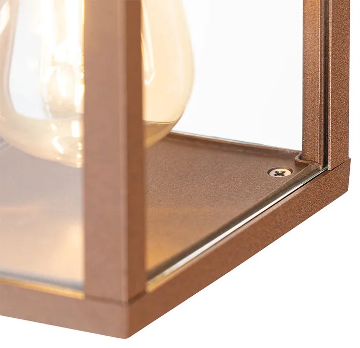 Priemyselná nástenná lampa hrdzavohnedá 38 cm 2-žiarovková IP44 - Charlois