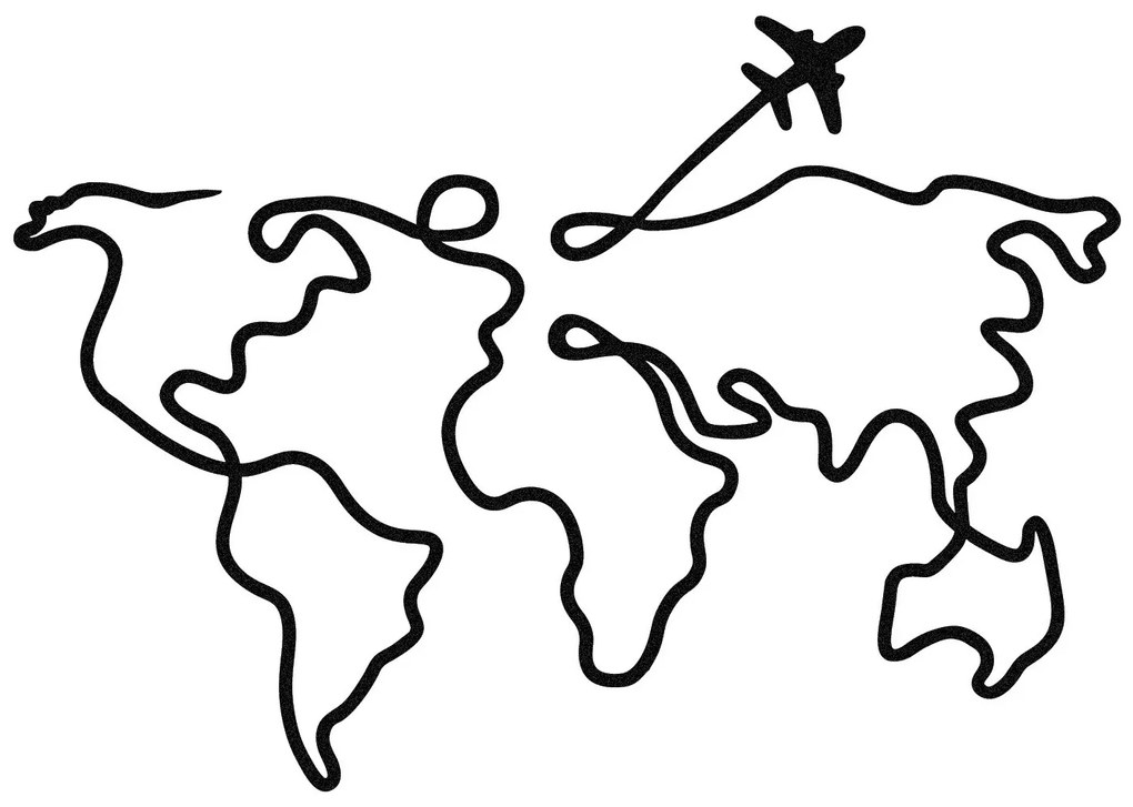 Nástenná kovová dekorácia Mozzafiato čierna