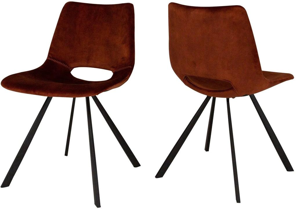 Dizajnová stolička Izabella / velúr medená