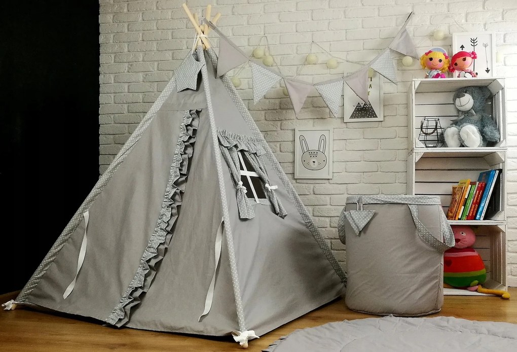 Detský stan TEEPEE (TÍPÍ) LUXURY s doplnkami - RUŽOVÁ ZOO