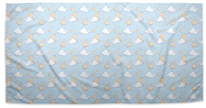Sablio Uterák Mesiačiky, hviezdičky a obláčiky - 50x100 cm