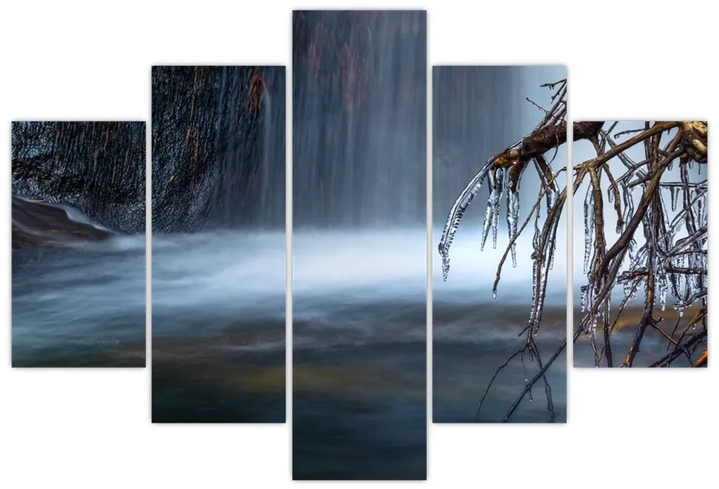 Obraz zimné lagúny (150x105 cm)