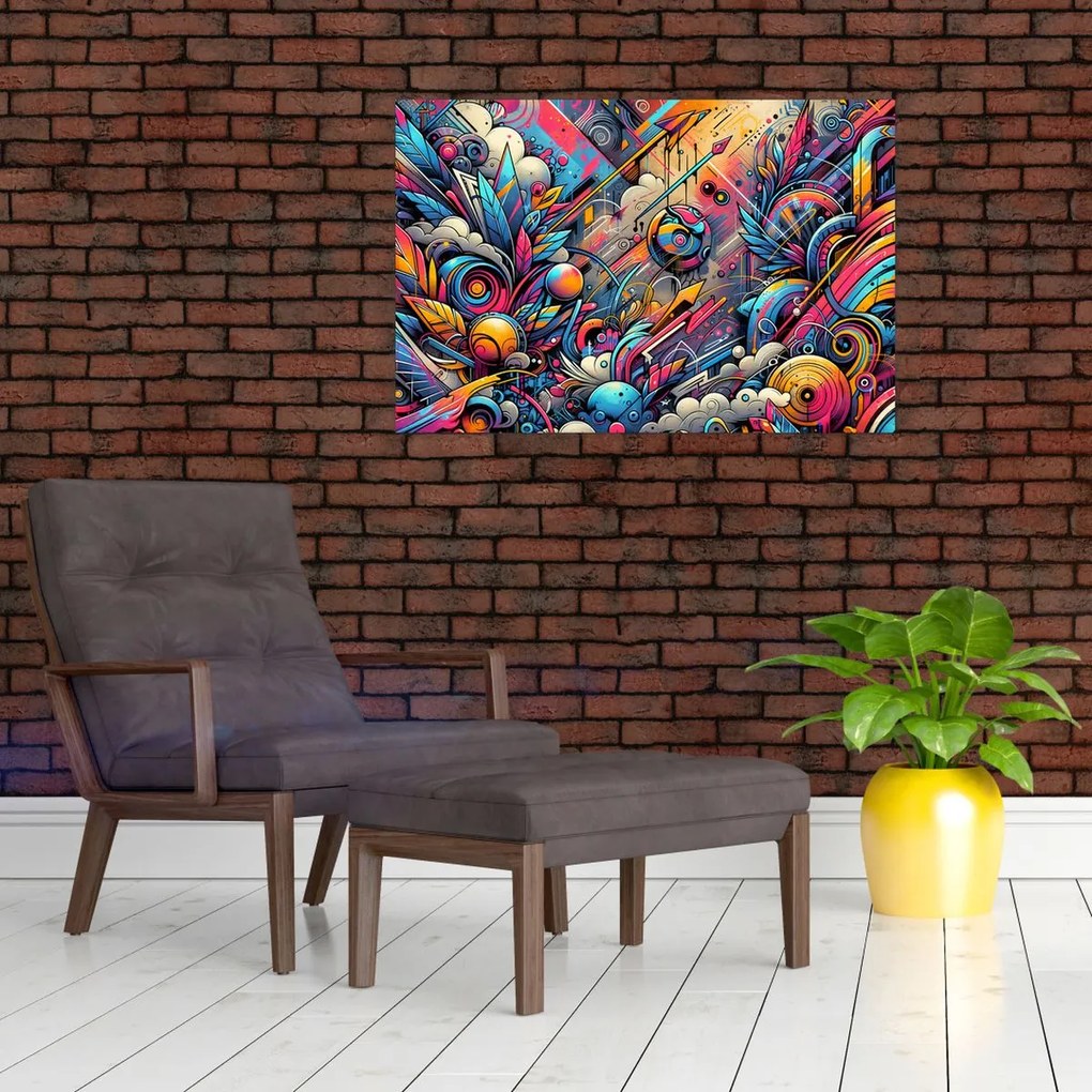 Obraz - Pestrofarebné graffiti (90x60 cm)